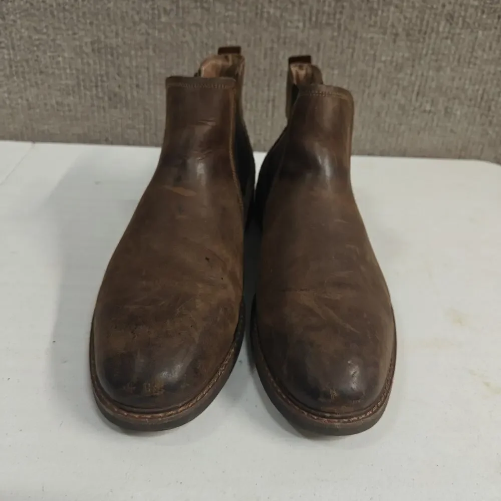 Florsheim Men's Chalet Plain Toe Chelsea Brown Leather Boot US Size 10